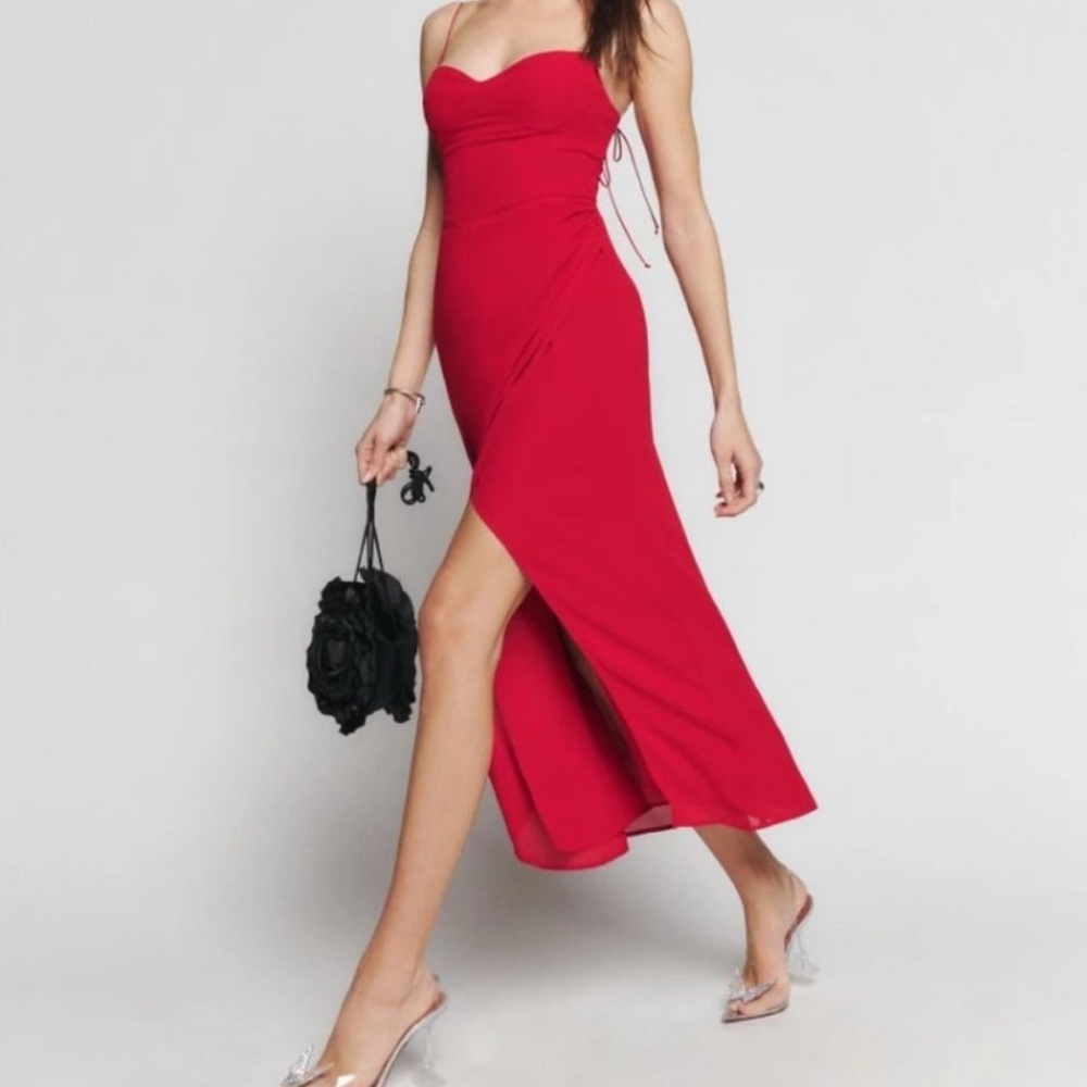 Reformation Kourtney Cherry Midi Dress